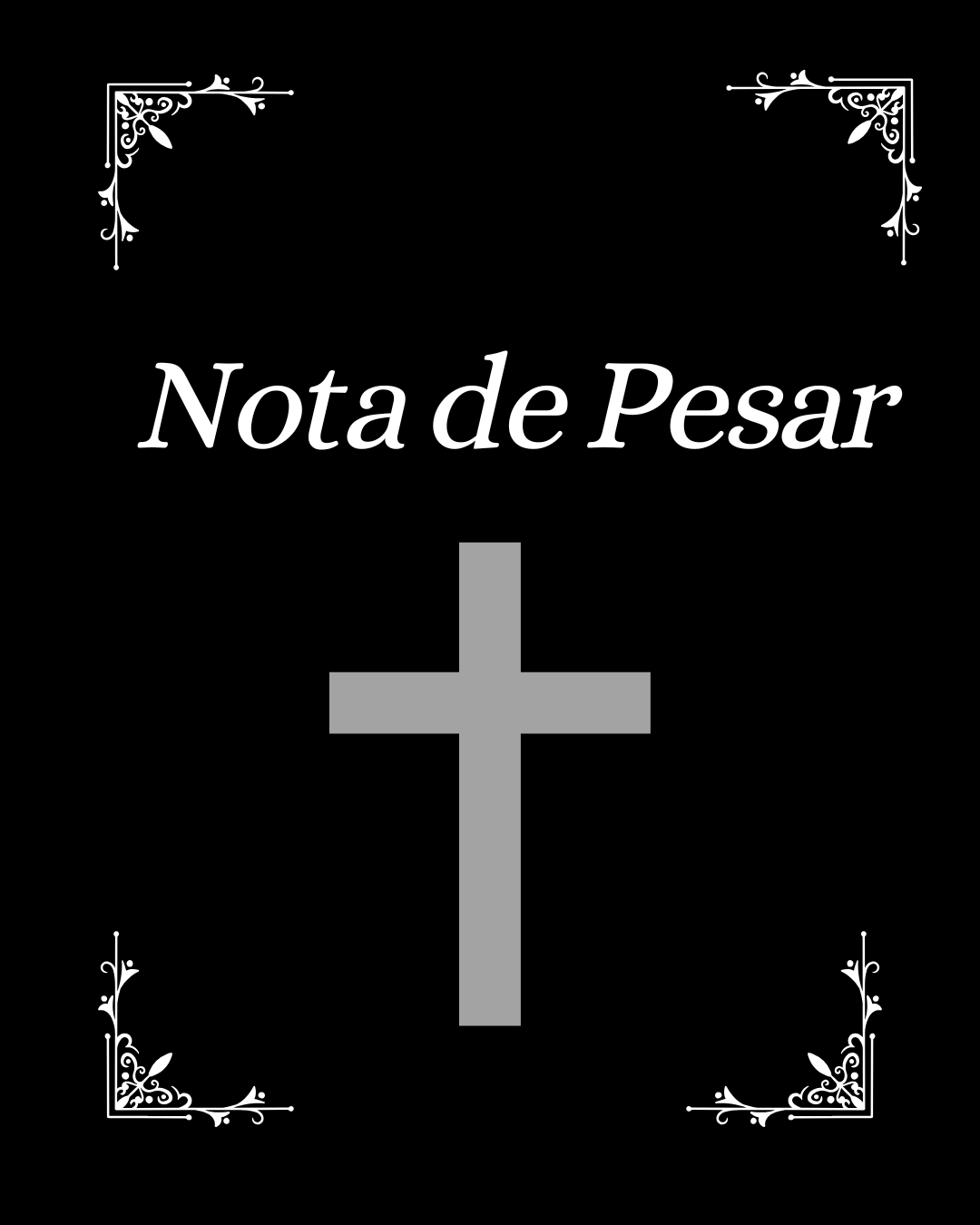 No momento, você está visualizando Nota de Pesar