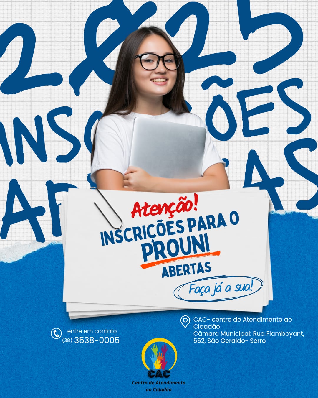 No momento, você está visualizando 🎓 CAC apoia candidatos nas inscrições do PROUNI 2025/2