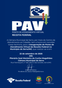 Leia mais sobre o artigo Convite para inauguração do Ponto de Atendimento Virtual – PAV da Receita Federal