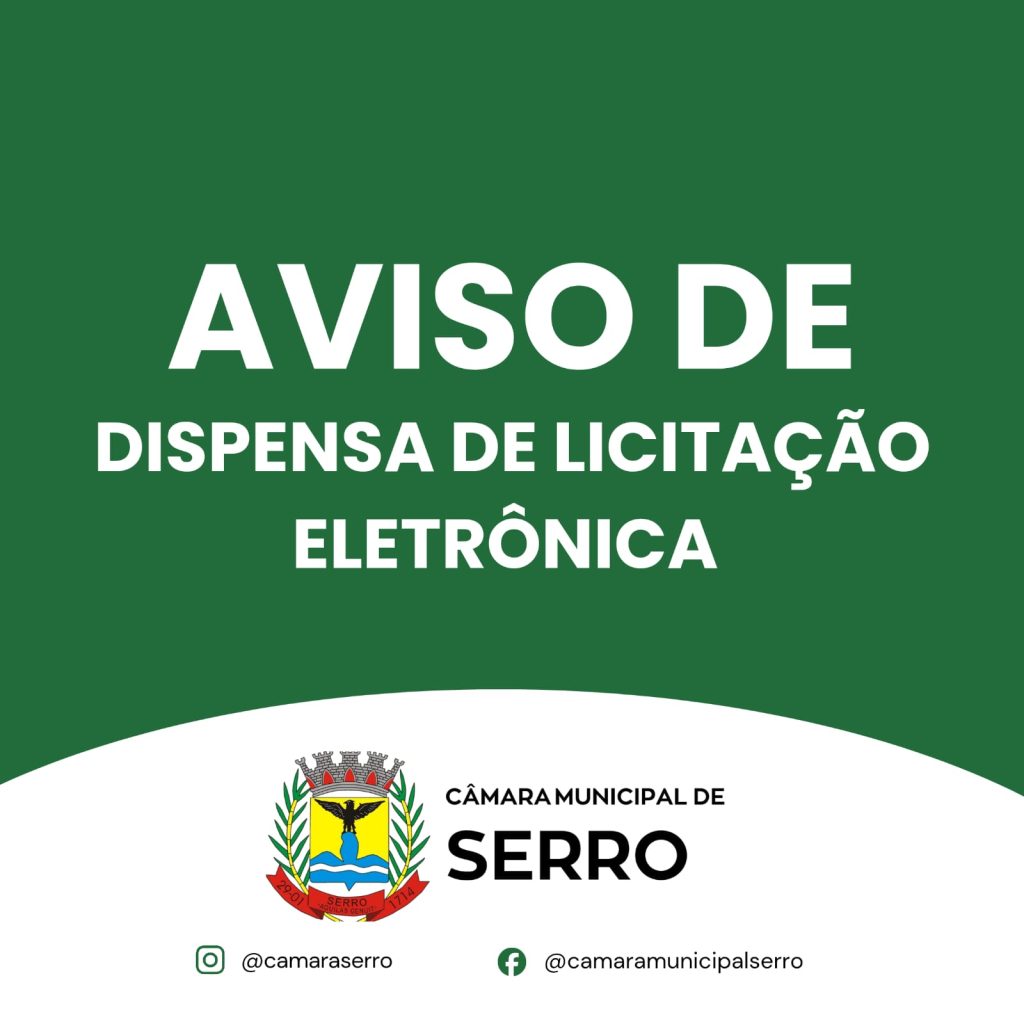 AVISO DISPENSA DE LICITAÇÃO ELETRÔNICA
