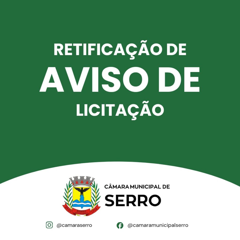 RETIFICAÇÃO DE AVISO DE DISPENSA ERRATA Nº 01 DISPENSA ELETRÔNICA Nº 005/2025